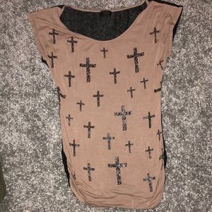 Flair blouse, black crosses